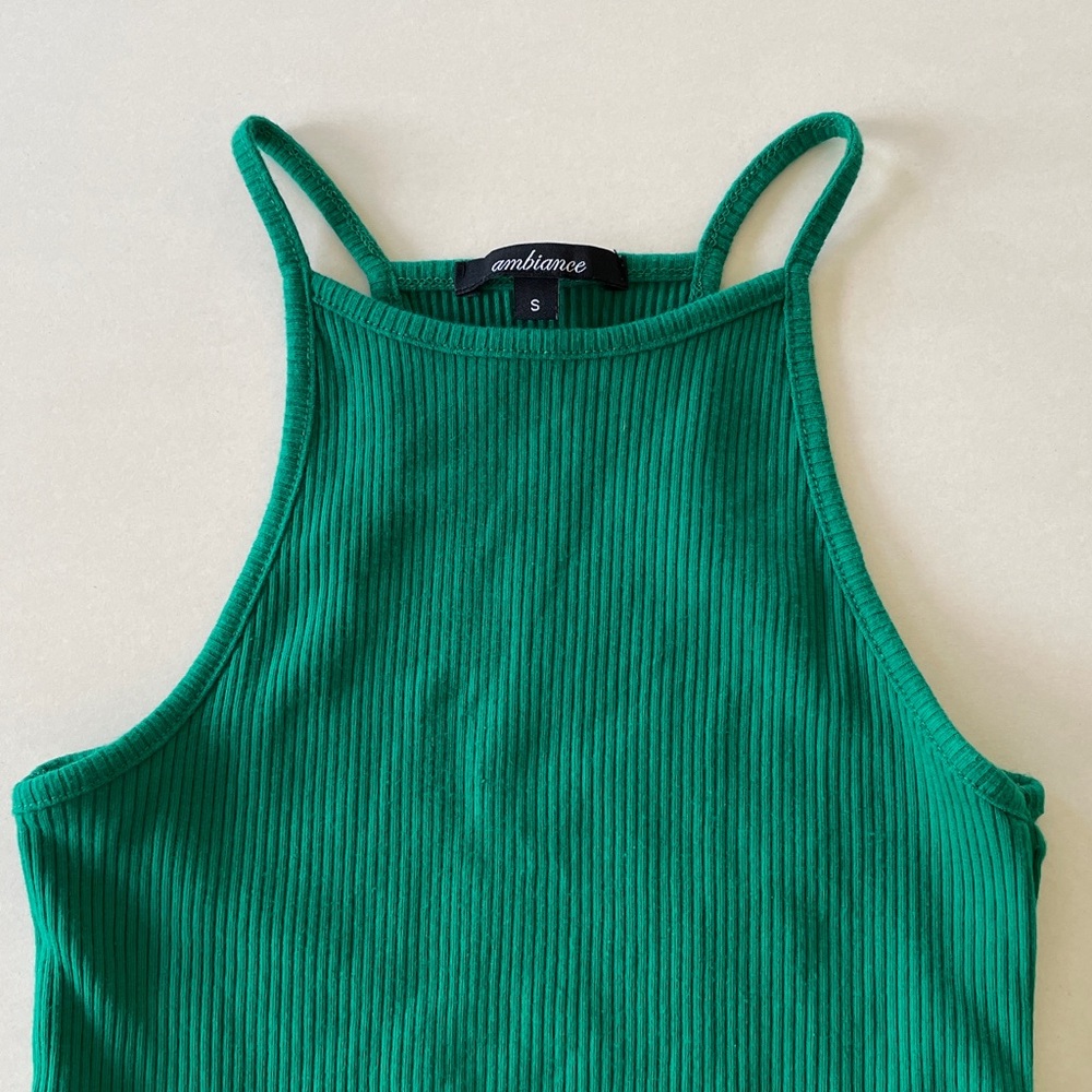 Ambience Ribbed Tank Top Green - Picture 4 of 12